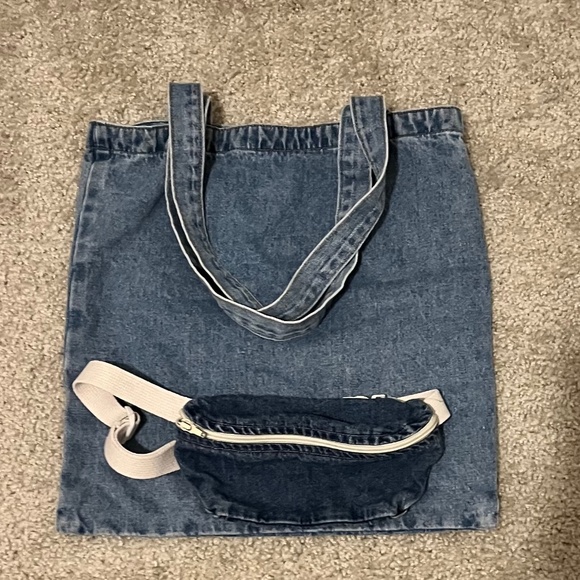 Denim tote and fanny pack - Picture 1 of 1